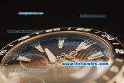 Omega Seamaster GMT Asia 2813 Automatic Full Steel with Black stripe Dial and SS Strap