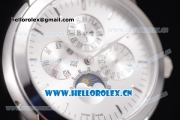Audemars Piguet Jules Audemars Grand Complication Asia ST16 Automatic Steel Case Stick Markers Black Leather Strap and Silver Dial (EF)