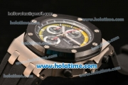 Audemars Piguet Royal Oak Offshore Sebastien Buemi Best Edition Chrono Swiss Valjoux 7750 Automatic Titanium Case with Ceramic Bezel and Rubber Strap - 1:1 Original (NOOB)