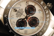 Rolex Daytona Chronograph Swiss Valjoux 7750 Automatic Movement Steel Case with Arabic Numerals and Black Bezel