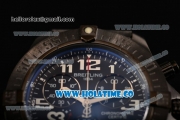 Breitling Avenger Seawolf Miyota Quartz PVD Case with Black Dial and Black Rubber Strap - Arabic Numeral Markers