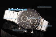 Tag Heuer Carrera Swiss Valjoux 7750 Automatic Movement with Black Dial and Black Bezel