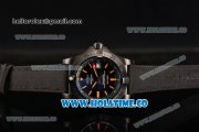 Breitling Avenger II Seawolf Asia 2813 Automatic PVD Case with Black Dial and Orange Stick Markers