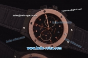 Hublot Classic Fusion Chrono Miyota Quartz PVD Case with Rose Gold Bezel and Black Dial