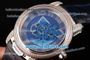 Ulysse Nardin Freak Automatic Steel/Diamond Case with Blue Dial and Black Leather Strap (EF)