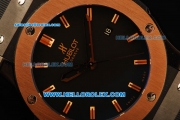 Hublot Classic Fusion Swiss ETA 2824 Automatic Movement PVD Case with Rose Gold Markers and Black Rubber Strap