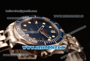 Omega Seamaster 300M Swiss ETA 2824 Automatic Steel Case With Blue Dial And Blue Ceramic Bezel