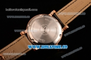 Cartier Rotonde De Miyota Quartz Rose Gold Case with White Dial Diamonds Bezel and Diamonds Markers