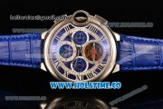 Cartier Ballon Bleu De Tourbillon Moonphase Asia Automatic Steel Case with Blue Dial and Roman Numeral Markers