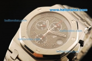 Audemars Piguet Royal Oak Offshore Grey Themes Chronograph Swiss Valjoux 7750 Automatic Movement Full Steel with Grey Dial-Run 12@Sec