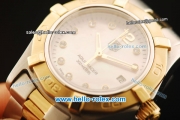 Tag Heuer Aquaracer Swiss ETA Quartz Movement Gold Bezel with Diamond Markers- MOP Dial and Two Tone Strap