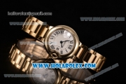 Cartier Ballon Bleu De Small Swiss Quartz Yellow Gold Case/Bracelet with White Dial and Black Roman Numeral Markers