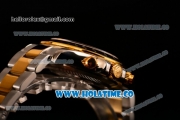 Rolex Daytona II Chrono Swiss Valjoux 7750 Automatic Two Tone Case/Bracelet with Grey Dial Yellow Gold Bezel and Black Dial(JF)