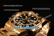 Rolex GMT-Master II Swiss ETA 2836 Automatic Yellow Gold Case With Ceramic Bezel Black Dial 116718 BK