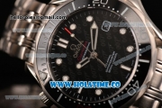 Omega Seamster 300m Swiss ETA 2836 Automatic Stainless Steel Case with Stainless Steel Strap and Black Dial