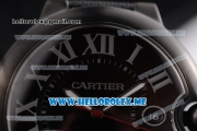 Cartier Ballon Bleu De Cartier Large Swiss ETA 2824 Automatic PVD Case with Black Dial and Black Leather Strap Roman Numeral Markers (V6)