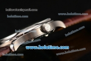 IWC Portuguese Tourbillon Schaffhausen Asia 6497 Manual Winding Steel Case with Silver Dial and Arabic Numeral Markers