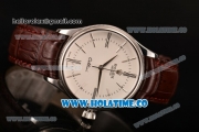 Rolex Cellini Time Asia 2813 Automatic Steel Case with Brown Leather Strap and White Dial (BP)