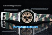 Audemars Piguet Royal Oak Offshore 2018 SIHH "Combat" Clone AP Calibre 3126 Automatic Steel Case Apricot Dial With Stick Markers Green Rubber Strap - 1:1 Original (JF) Audemars Piguet Royal Oak Offshore 2018 SIHH "Combat" Clone AP Calibre 3126 Automatic Steel Case Apricot Dial With Stick Markers Green Rubber Strap - 1:1 Original (JF)