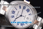 Cartier Cle de Cartier Asia ST16 Automatic Two Tone Case/Bracelet White Dial and Roman Markers