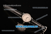 Patek Philippe Calatrava Miyota Quartz Steel Case with White Dial and Black Roman Numeral Markers