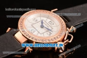 Cartier Pasha C Swiss Quartz Rose Gold Case with White Dial and Diamonds Bezel