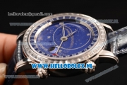 Patek Philippe Grand Complication Steel Case 9015 Auto with Blue Dial and Blue Leather Strap
