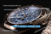 Audemars Piguet Royal Oak Perpetual Calendar Asia Automatic PVD Case with Blue Dial and PVD Bracelet