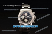 Breitling Super Avenger II 7705 Automatic Steel Case with Black Dial Arabic Numeral Markers and Steel Bracelet (GF)