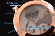 Chopard Happy Sport - Mickey Swiss Quartz Rose Gold Case with Black Leather Strap and Mickey Dial