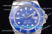 Rolex Submariner Swiss ETA 2836 Automatic Stainless Steel Case/Bracelet with Blue Dial and Dot Markers (BP)