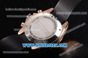 Tag Heuer Grand Carrera Calibre 17 RS3 Miyota Quartz Rose Gold Case with Black Dial Rubber Strap and Stick Markers