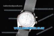 Rolex Pre-Daytona Chrono Miyota OS20 Quartz Steel Case with White Dial Stick Markers and Grey Nylon Strap