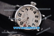 Zenith Pilot Type 20 GMT Asia ST25 Automatic Steel Case with White Dial Arabic Numeral Markers and Black Leather Strap