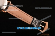 Patek Philippe Calatrava Miyota Quartz Rose Gold Case with White Dial and Roman Numeral Markers - Diamonds Bezel