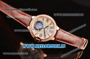 Cartier Ballon Bleu Tourbillon Seagull ST80 Tourbillon Manual Winding Rose Gold Case with White Dial and Diamonds Bezel