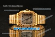 Cartier Santos De Cartier Yellow Gold Miyota 9015 Auto With Diamonds Bezel WJSA0010