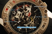 Richard Mille RM 025 Automatic Movement Black Skeleton Dial with Black Rubber Strap