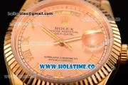 Rolex Day-Date Asia 2813/Swiss ETA 2836/Clone Rolex 3135 Automatic Yellow Gold Case with Champagne Dial and Roman Numeral Markers (BP)