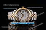 Rolex Datejust II Asia 2813 Automatic Two Tone Case/Bracelet with White Dial and Roman Numeral Markers (BP)