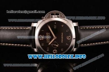 Panerai Luminor Marina 1950 3 Days PAM 359 Clone P.9000 Automatic Steel Case with Black Dial and Black Leather Strap (SF)