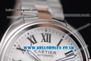 Cartier Cle de Cartier Asia ST16 Automatic Steel Case with White Dial Two Tone Bracelet and Roman Markers