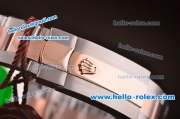Rolex Datejust Swiss ETA 2836 Automatic Two Tone Case/Strap with Diamond Bezel and Brown Dial