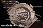 Hublot Big Bang Chrono Clone HUB4100 Automatic Steel Case with Brown Rubber Strap Brown Dial