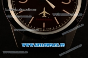 Bell&Ross BR 123 FALCON Miyota 9015 Automatic Steel Case with Brown Dial and Black Rubber Strap