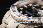 Rolex GMT Master II Swiss ETA 2836 Automatic Movement Full Steel with Black Dial and White Markers