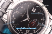 Omega De Ville Automatic Full Steel with Black Dial and Silver Roman Markers