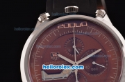 Tag Heuer Mikrogirder 2000 Chronograph Miyota Quartz Steel Case with Brown Dial and Black Rubber Strap