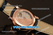 Girard Perregaux 1966 9015 Auto Rose Gold Case with Blue Dial and Blue Leather Strap