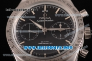 Omega Speedmaster'57 Chronograph Clone Omega 9300 Automatic Steel Case/Bracelet with Black Dial and Stick Markers (EF)